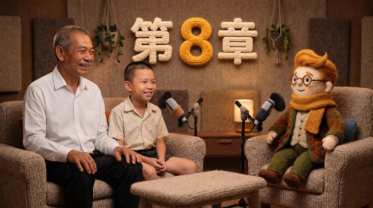 第八章封面：小白与真实受访者一起录制访谈